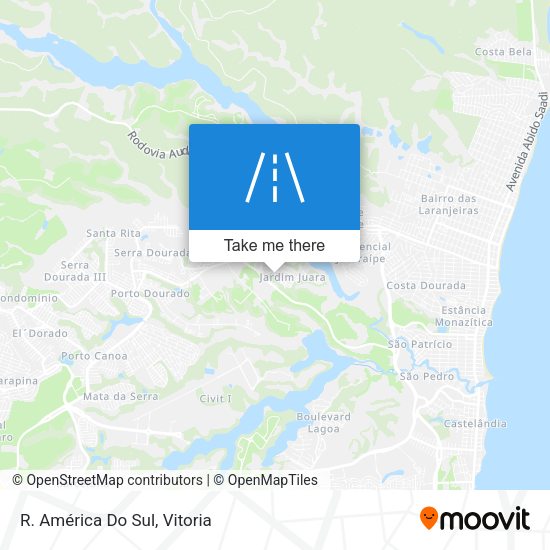 R. América Do Sul map