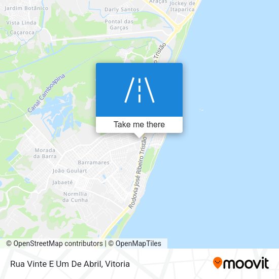 Rua Vinte E Um De Abril map