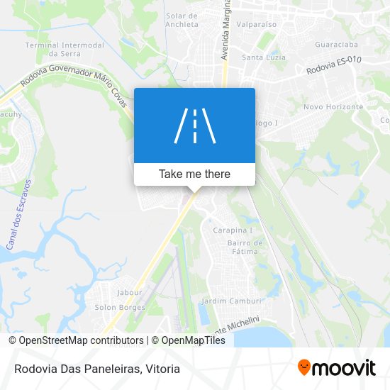 Rodovia Das Paneleiras map