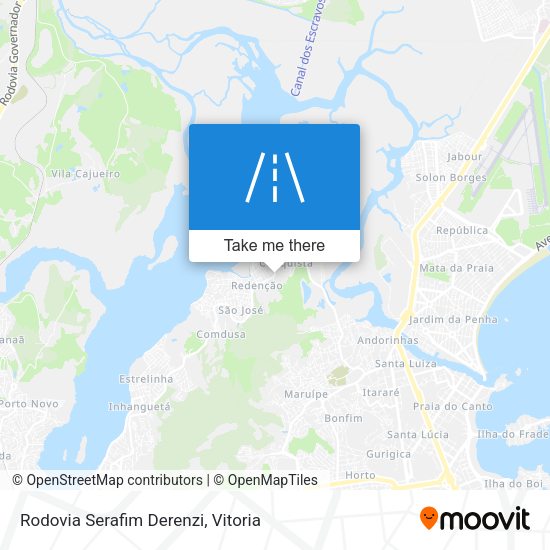 Rodovia Serafim Derenzi map