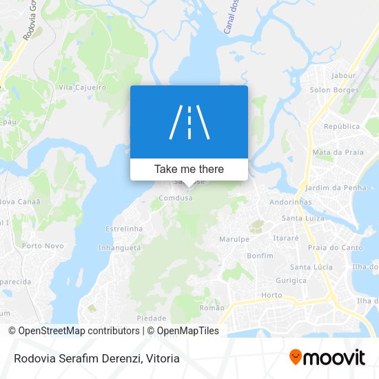 Rodovia Serafim Derenzi map