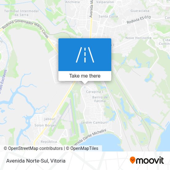 Avenida Norte-Sul map