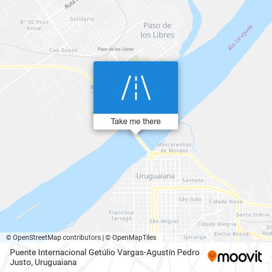 Mapa Puente Internacional Getúlio Vargas-Agustín Pedro Justo