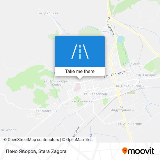 Карта Пейо Яворов