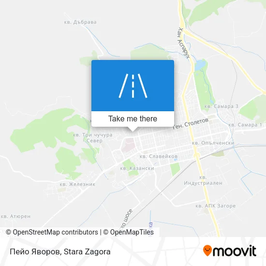 Карта Пейо Яворов
