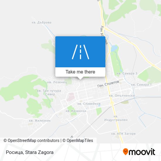 Росица map