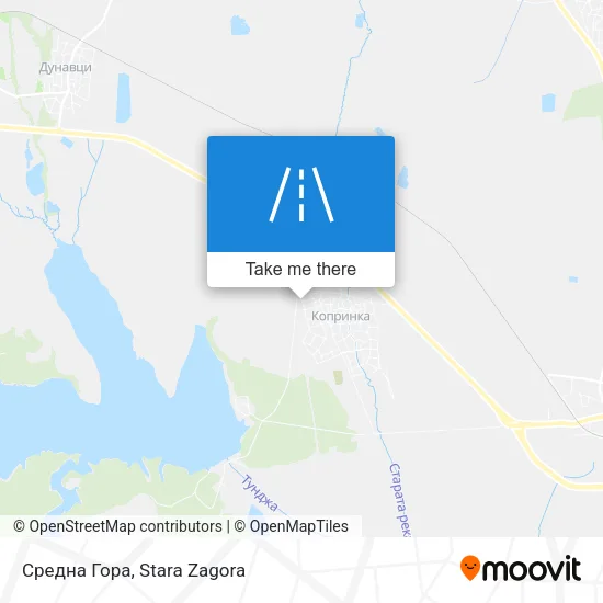 Карта Средна Гора