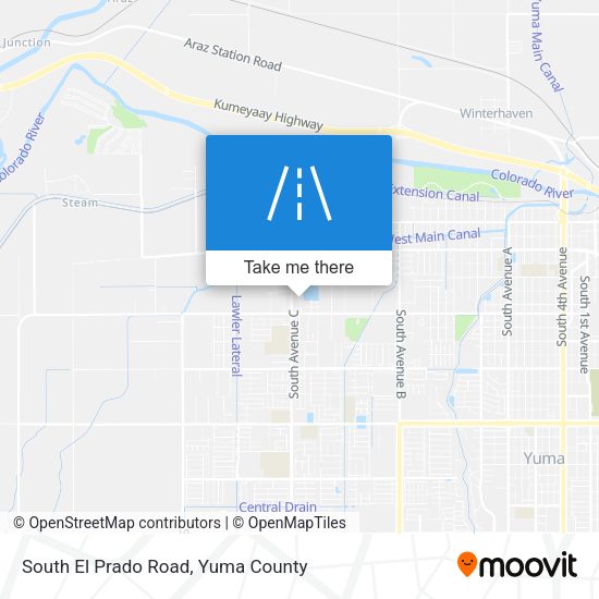 South El Prado Road map