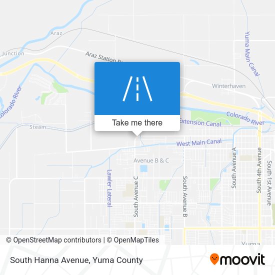 South Hanna Avenue map