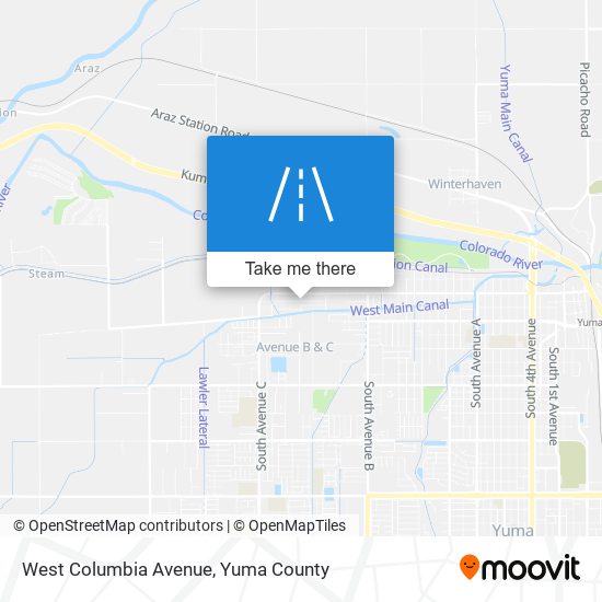 Mapa de West Columbia Avenue