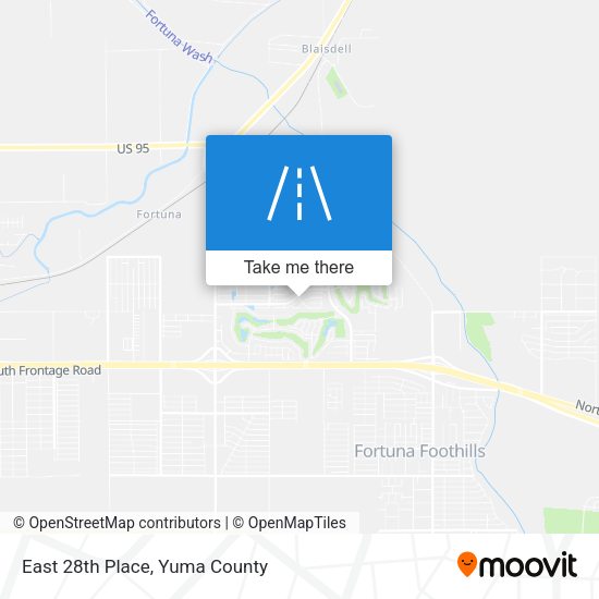 East 28th Place map