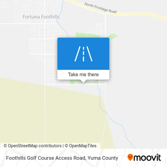 Foothills Golf Course Access Road map