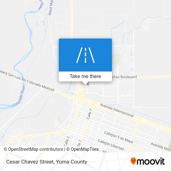 Cesar Chavez Street map