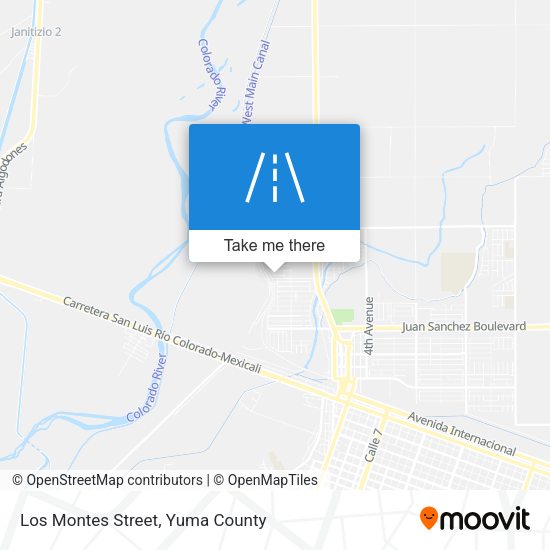 Los Montes Street map