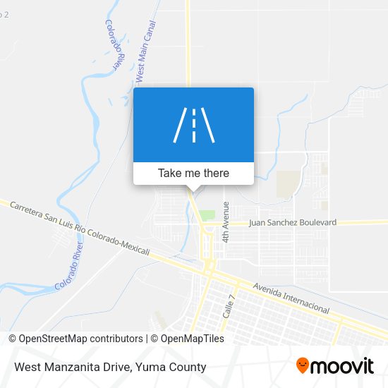 West Manzanita Drive map