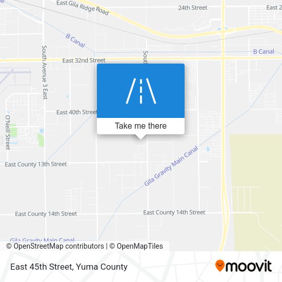 East 45th Street map