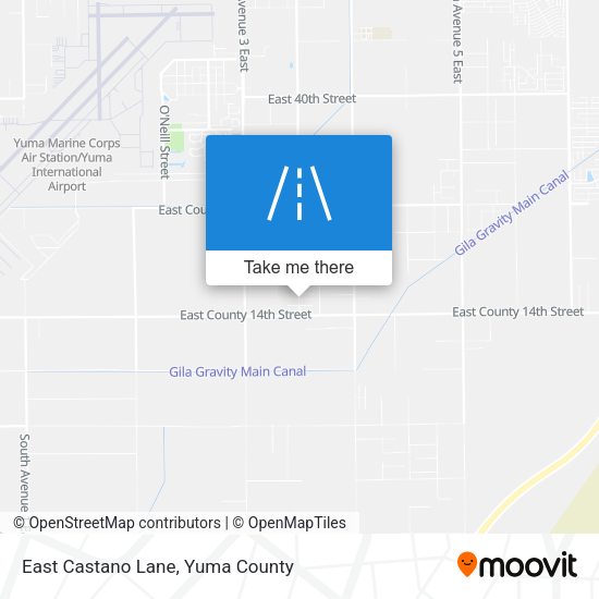 East Castano Lane map