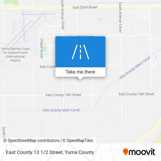 Mapa de East County 13 1/2 Street