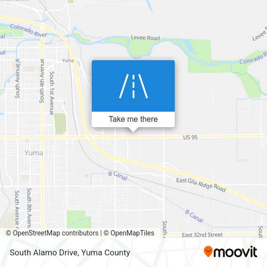 South Alamo Drive map