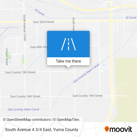 Mapa de South Avenue 4 3/4 East