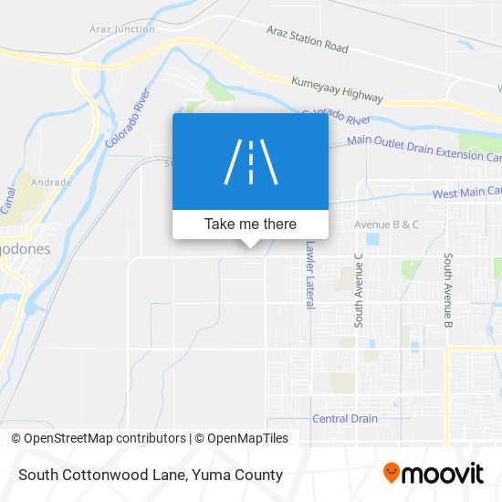 Mapa de South Cottonwood Lane