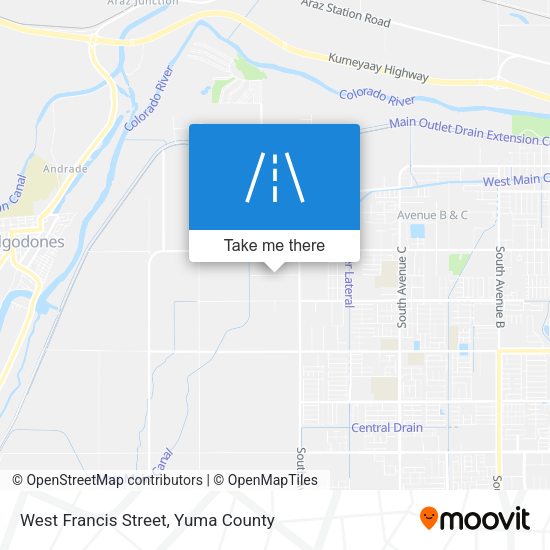 West Francis Street map