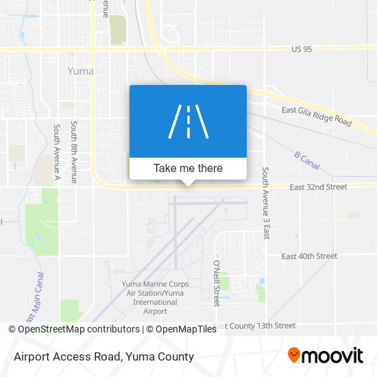 Airport Access Road map