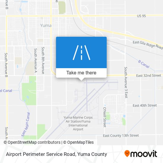 Airport Perimeter Service Road map