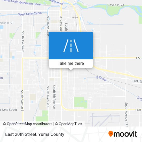 East 20th Street map