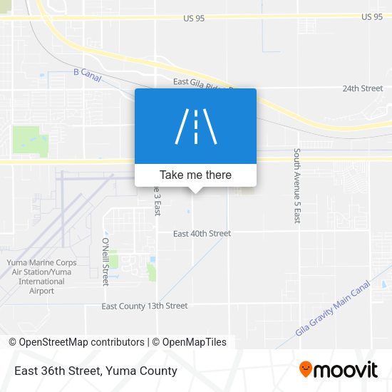 East 36th Street map