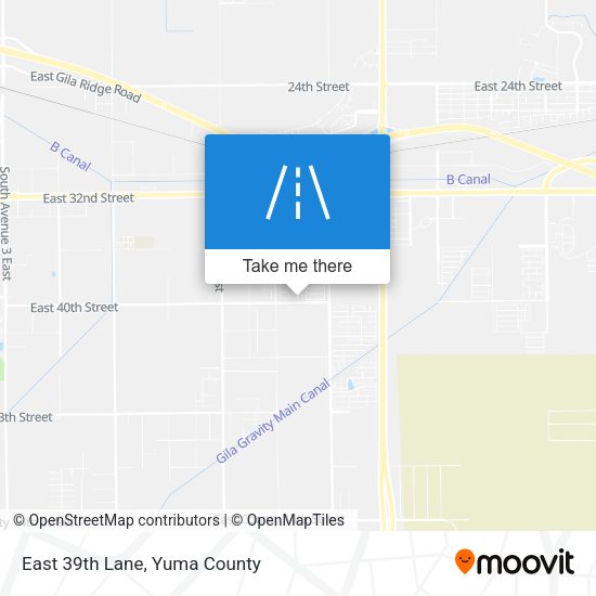 East 39th Lane map