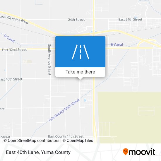 East 40th Lane map