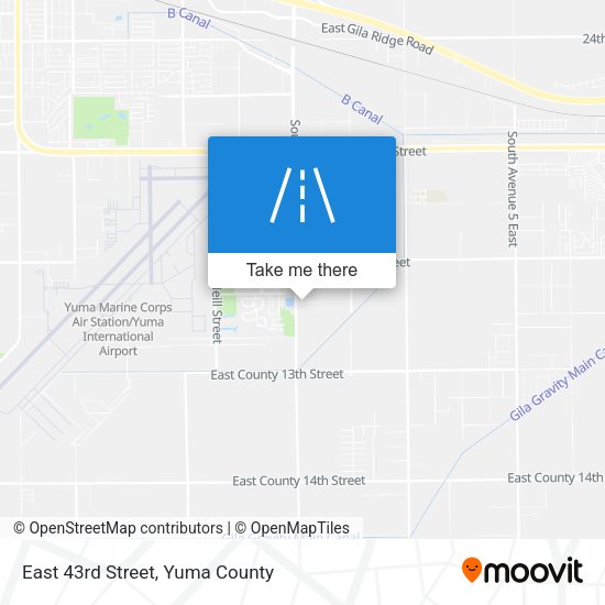 East 43rd Street map