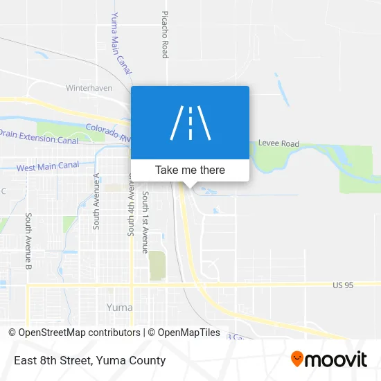 East 8th Street map