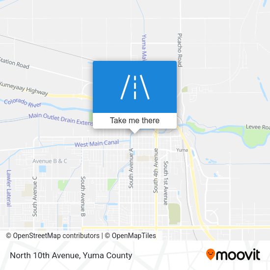 North 10th Avenue map