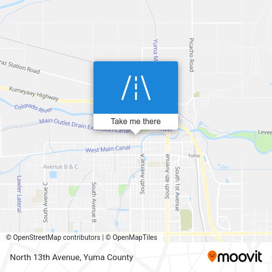 North 13th Avenue map