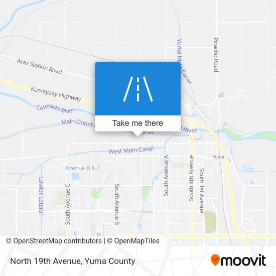 North 19th Avenue map