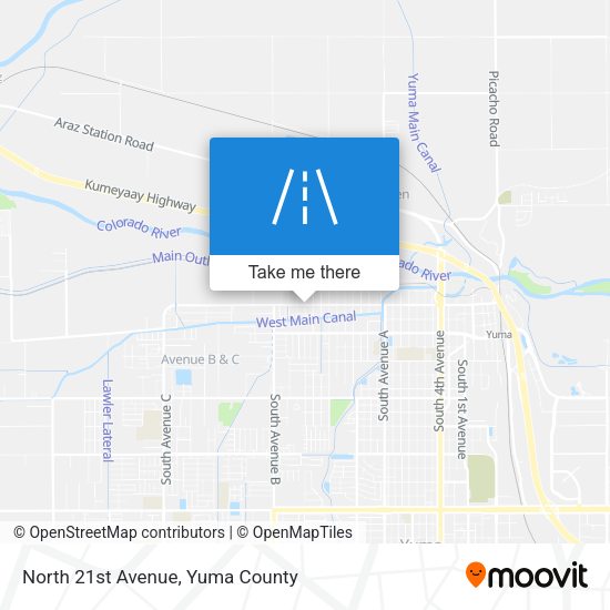 North 21st Avenue map