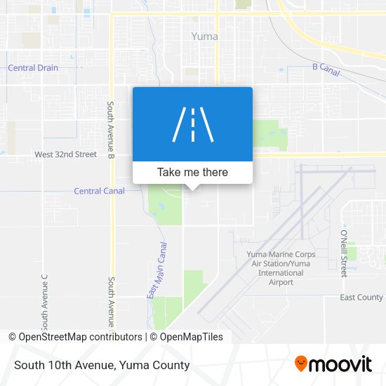 South 10th Avenue map