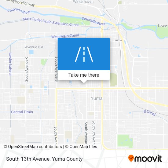 South 13th Avenue map