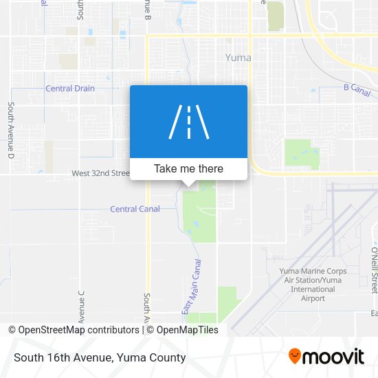 South 16th Avenue map
