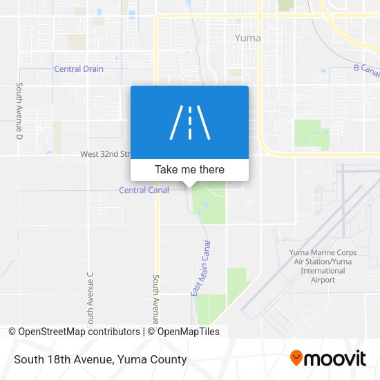 South 18th Avenue map