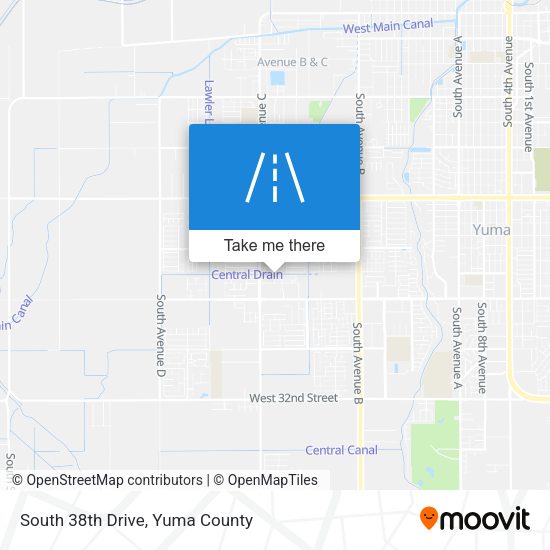 South 38th Drive map