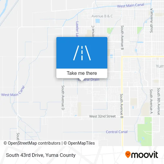 South 43rd Drive map
