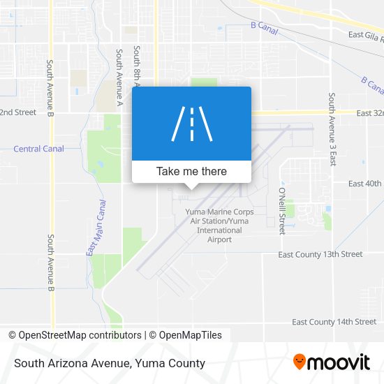 South Arizona Avenue map