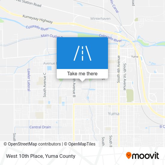 West 10th Place map