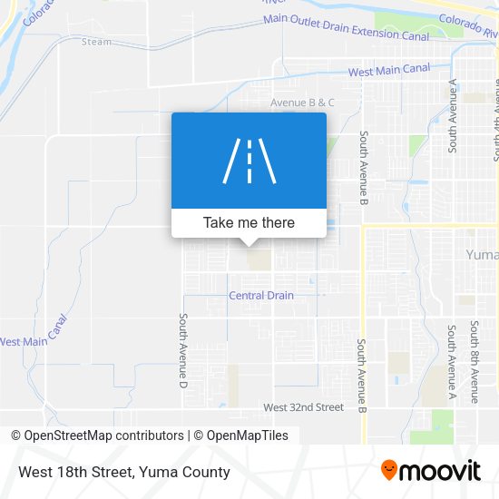 West 18th Street map