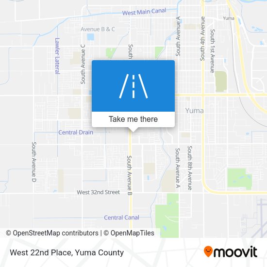 West 22nd Place map