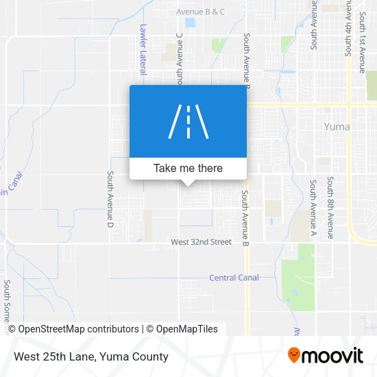 West 25th Lane map