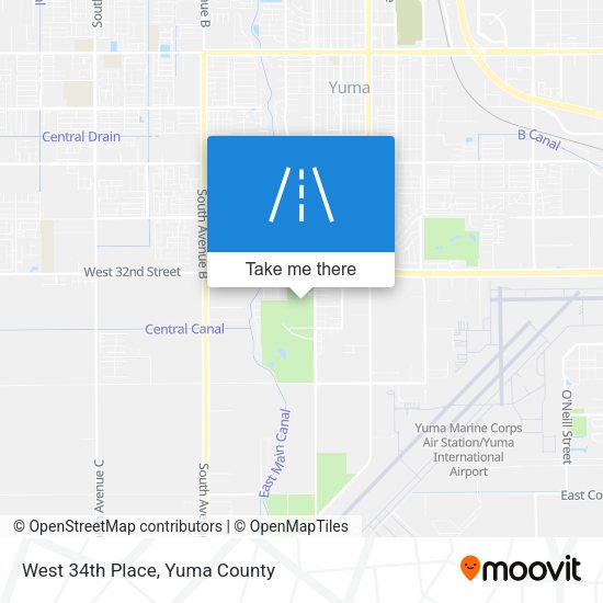 West 34th Place map